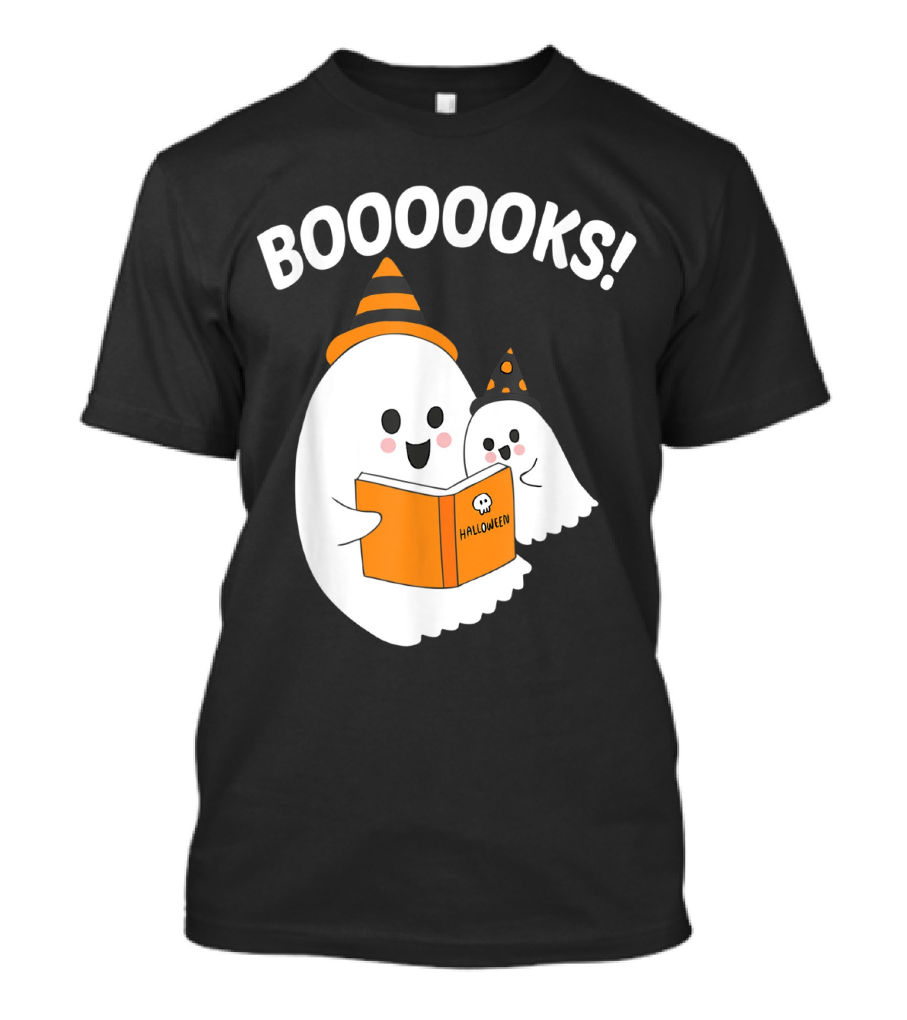 Halloween Ghost Booooooks Boo Read Books Funny Teacher T-Shirt