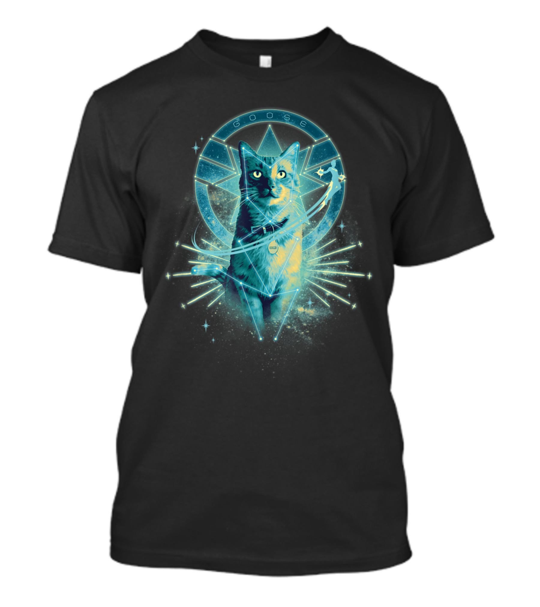 Marvel Captain Marvel Goose The Cat Heroic Cosmic Glow T-Shirt