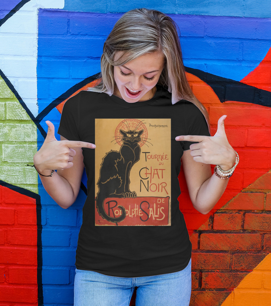 Tournee Du Chat Noir De Rodolphe Salis Prochainement Black Cat T-Shirt