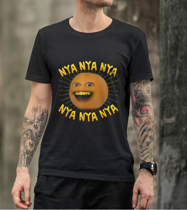 Nya Nya Nya Annoying Orange Face With Smile T-Shirt