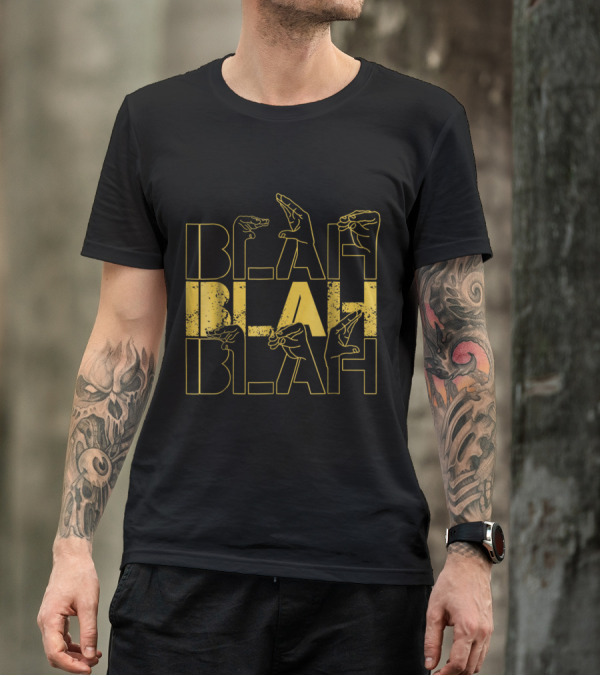 Blah Blah Blah Hands Gesture T-Shirt