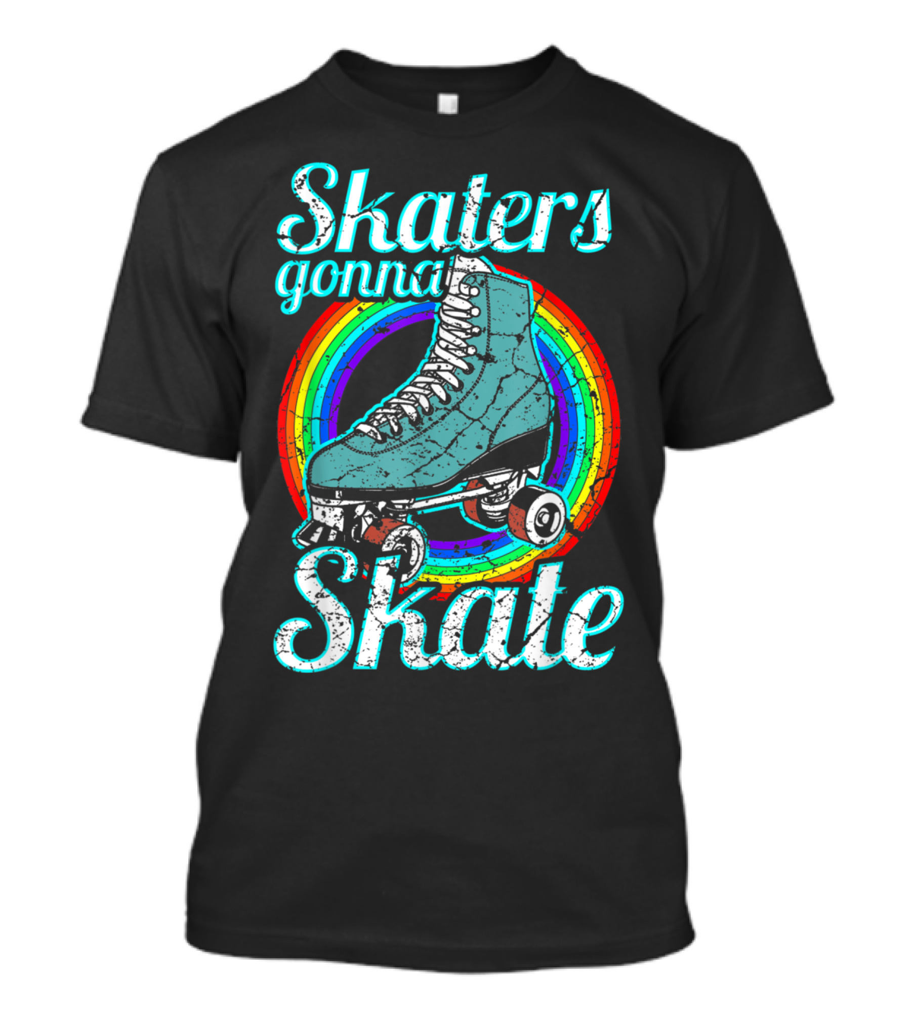 Skaters Gonna Skate Retro Roller Skate T-Shirt