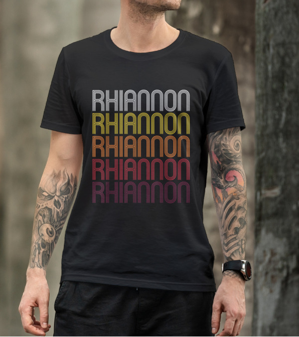 Rhiannon Retro Gradient Wordmark Rhiannon Rhiannon Rhiannon Rhiannon T-Shirt