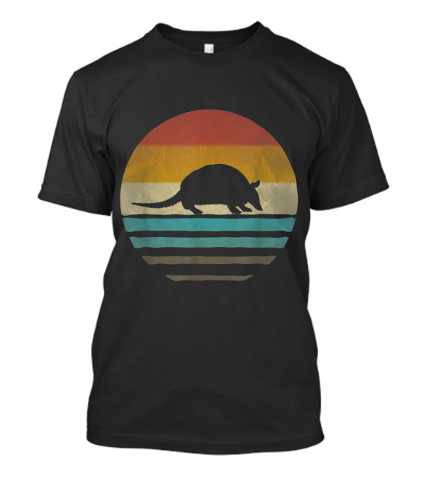 Retro Vintage Sunset Armadillo Animal Lover T-Shirt