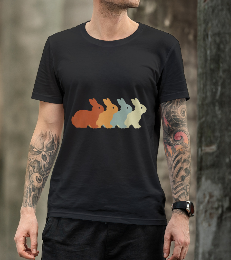 Vintage 70s 80s Multicolor Bunny Rabbit T-Shirt