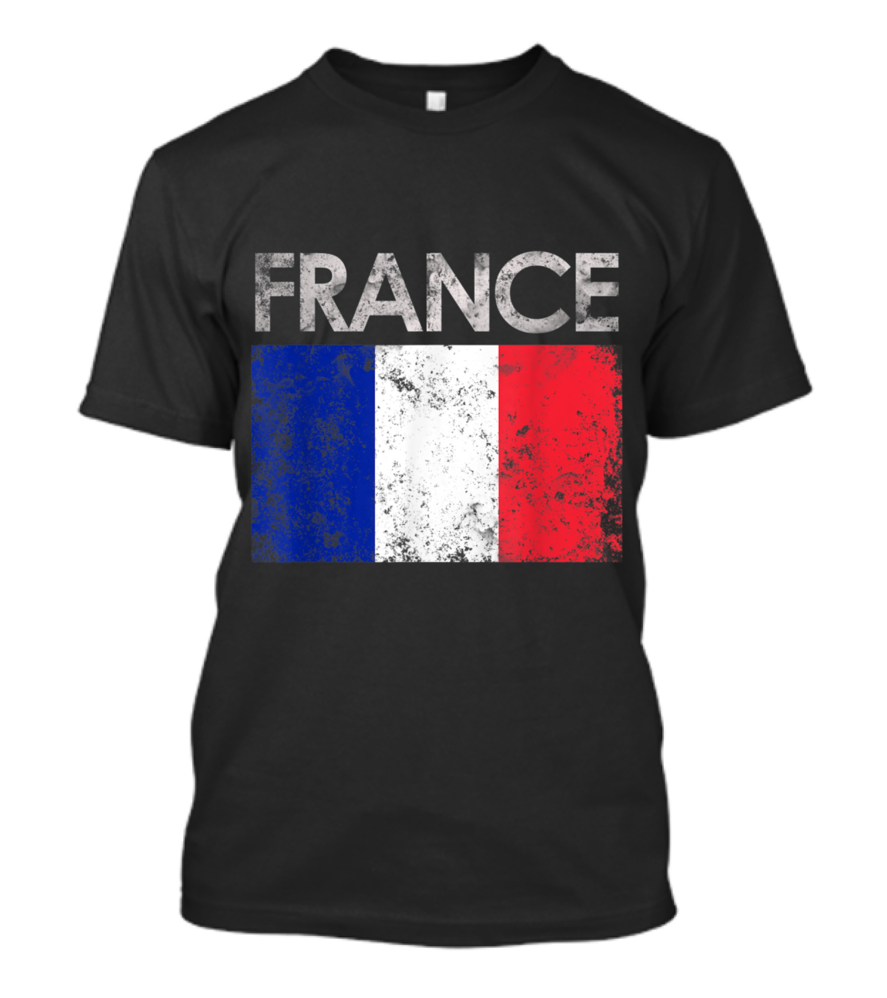 Vintage France French Flag Distressed National Pride T-Shirt