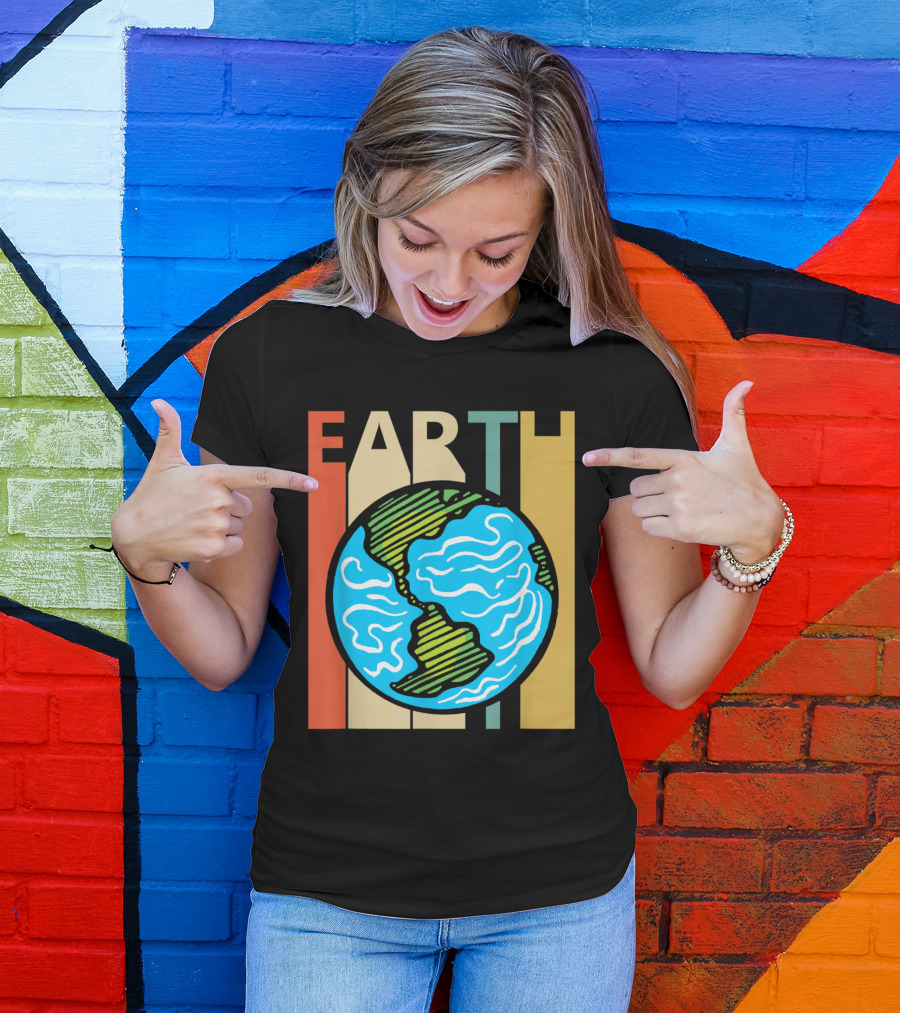 Vintage Planet Earth Retro Earth Science T-Shirt