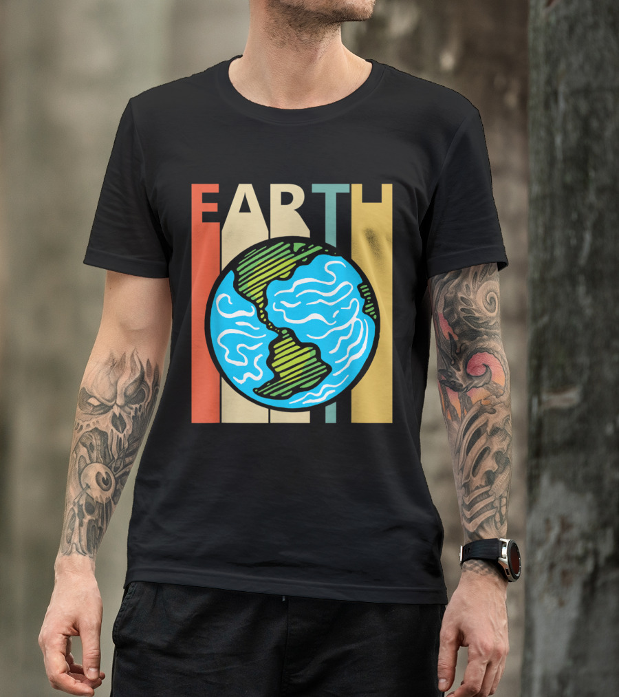 Vintage Planet Earth Retro Earth Science T-Shirt