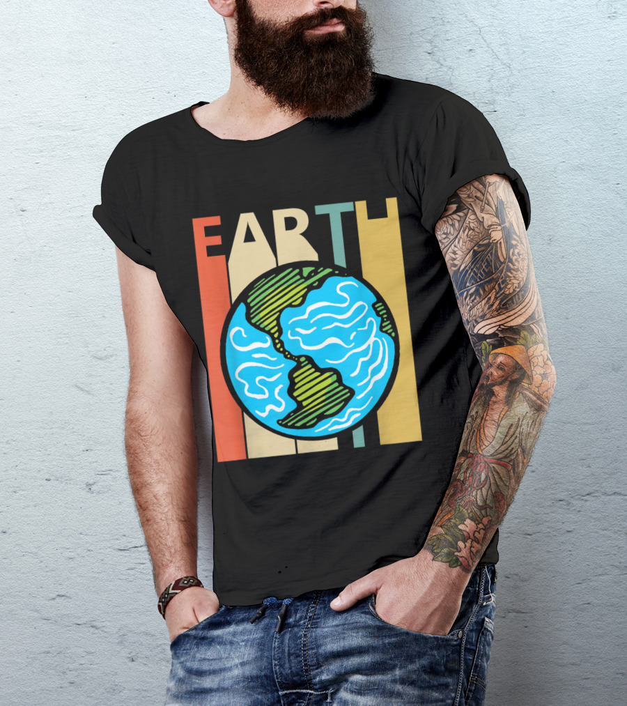 Vintage Planet Earth Retro Earth Science T-Shirt