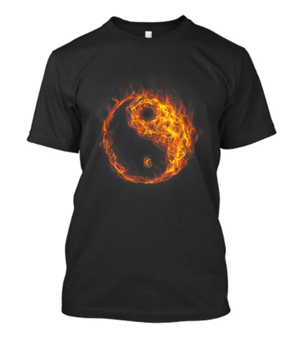 Yin Yang Fire Symbol Tai Chi Martial Arts Kungfu T-Shirt
