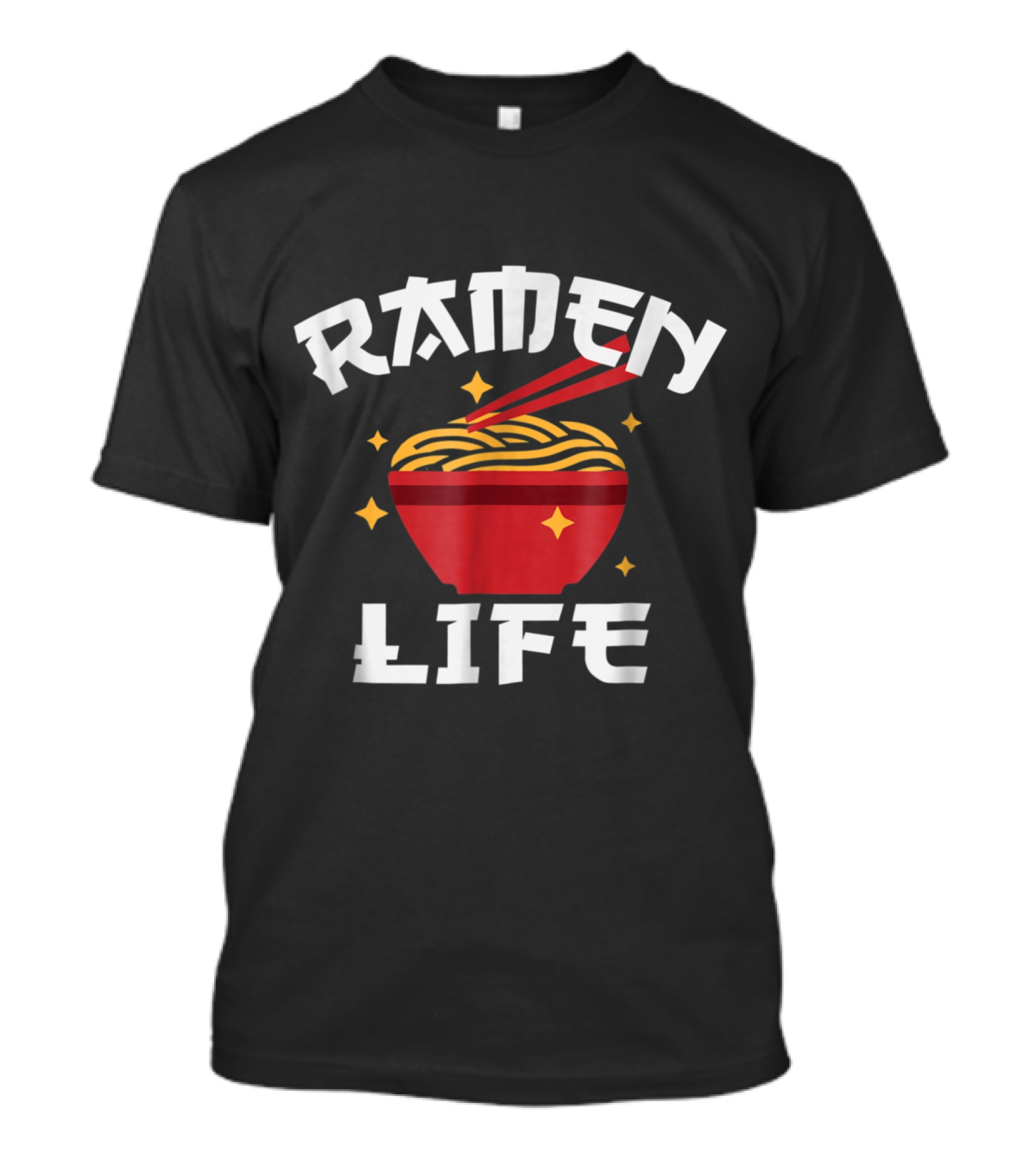 Ramen Noodle Life Anime Bowl With Chopsticks And Stars T-Shirt