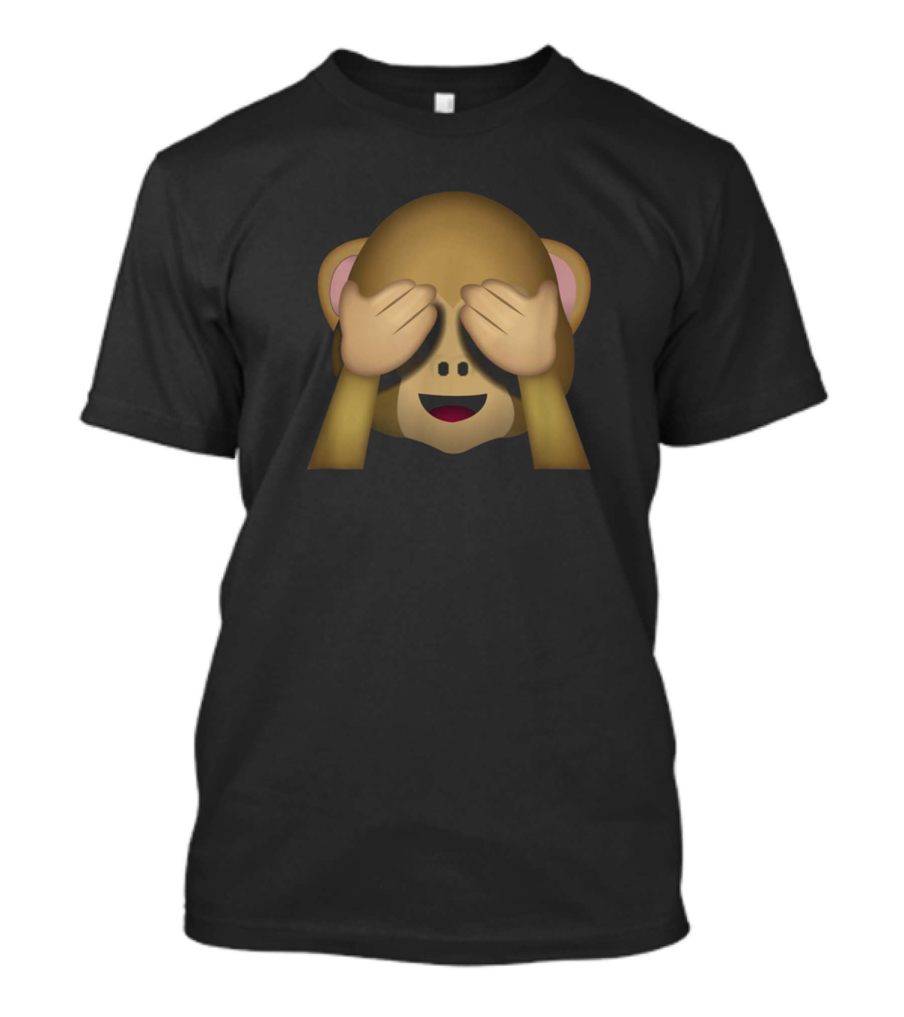 Emoji See No Evil Monkey Covering Eyes T-Shirt