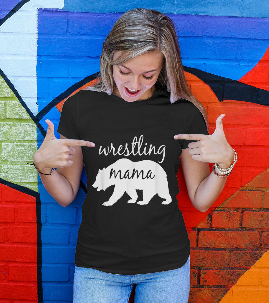 Wrestling Mama Bear Mama Bear Wrestling T-Shirt