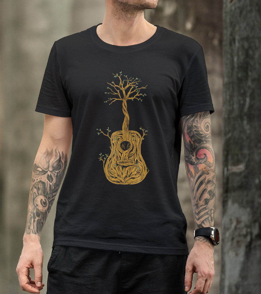 Tree Of Life Nature Acoustic Guitar Guitarist T-Shirt