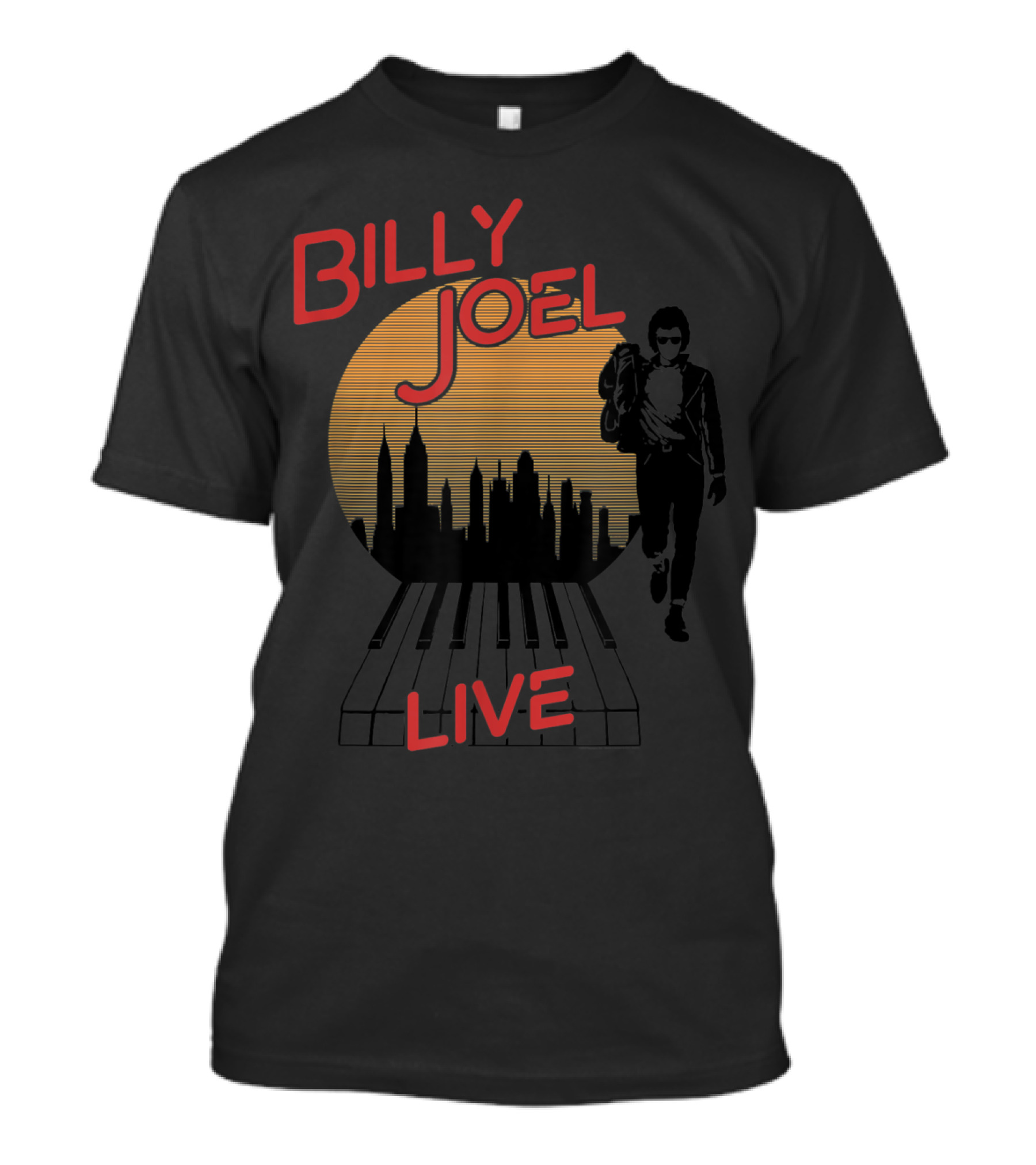Billy Joel Live City Skyline Piano T-Shirt