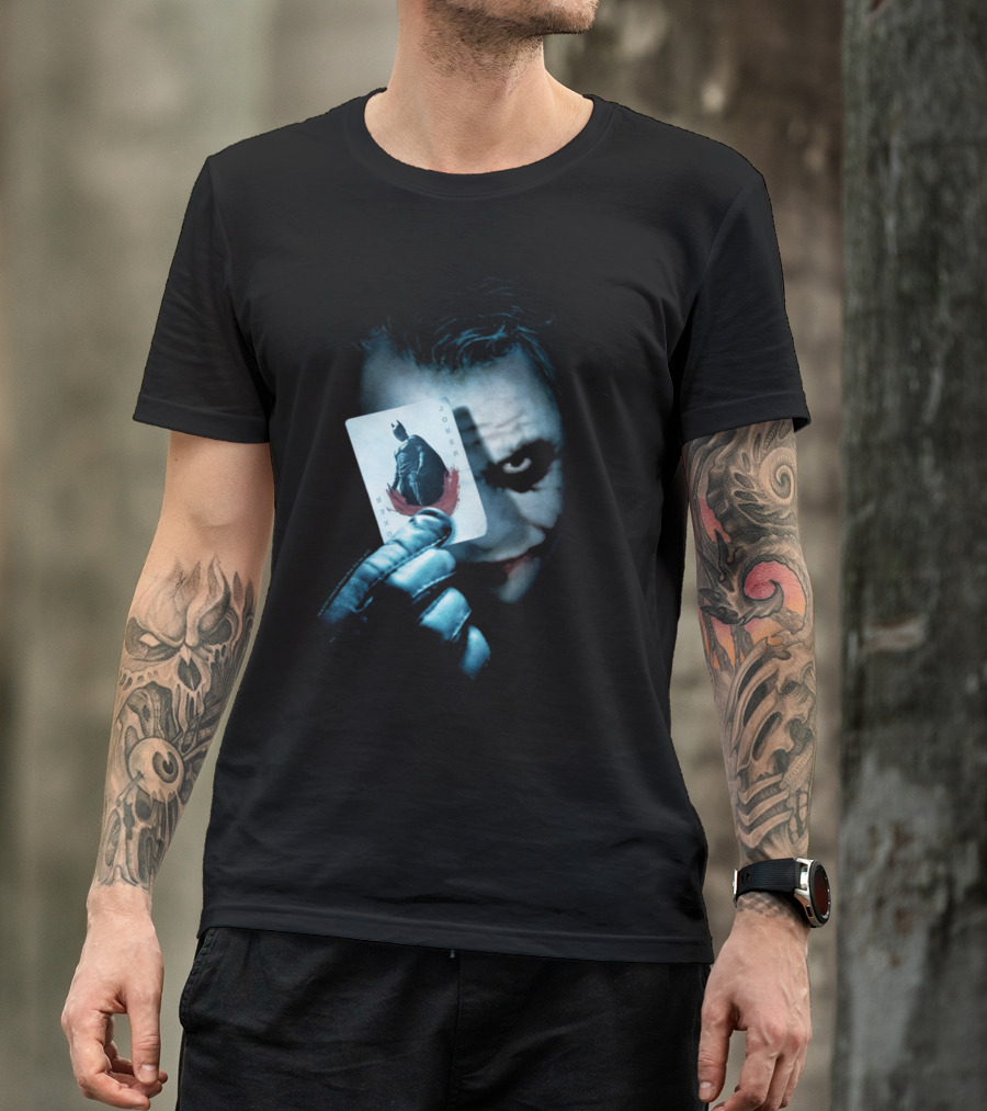 Batman Dark Knight Joker Card Image Longsleeve T-Shirt