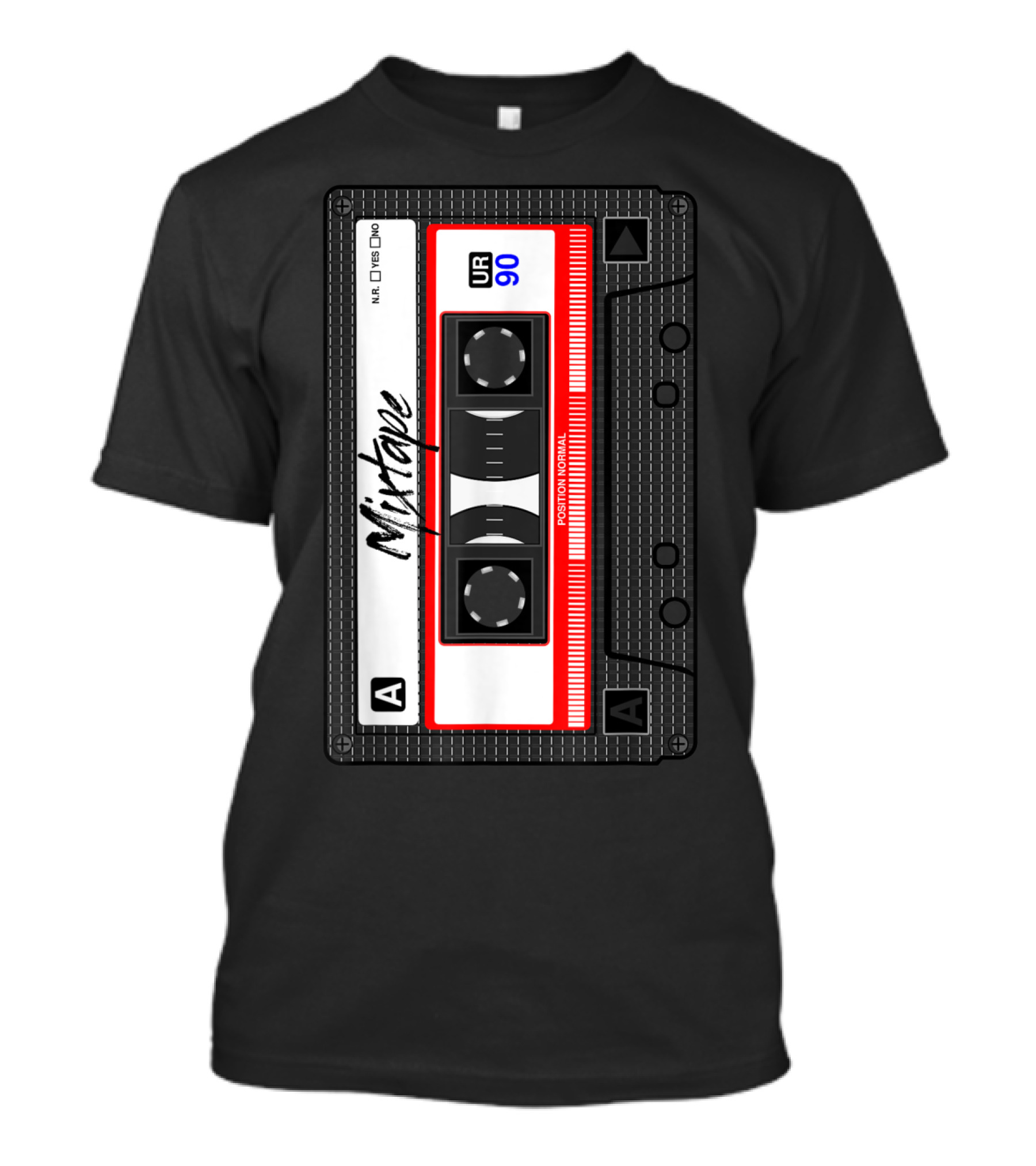 Mixtape UR 90 Cassette Tape Music Mix Audio 90s Party 80s T-Shirt