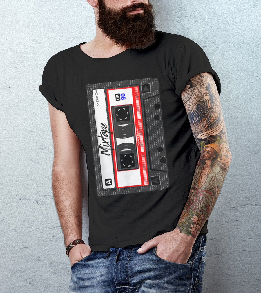 Mixtape UR 90 Cassette Tape Music Mix Audio 90s Party 80s T-Shirt