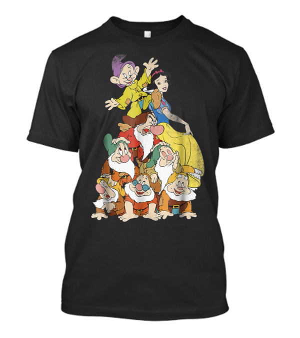 Disney Snow White And The Seven Dwarfs Character Stack T-Shirt