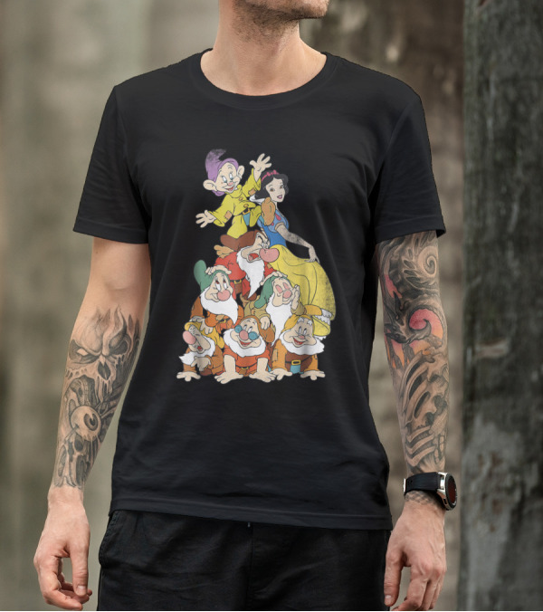 Disney Snow White And The Seven Dwarfs Character Stack T-Shirt