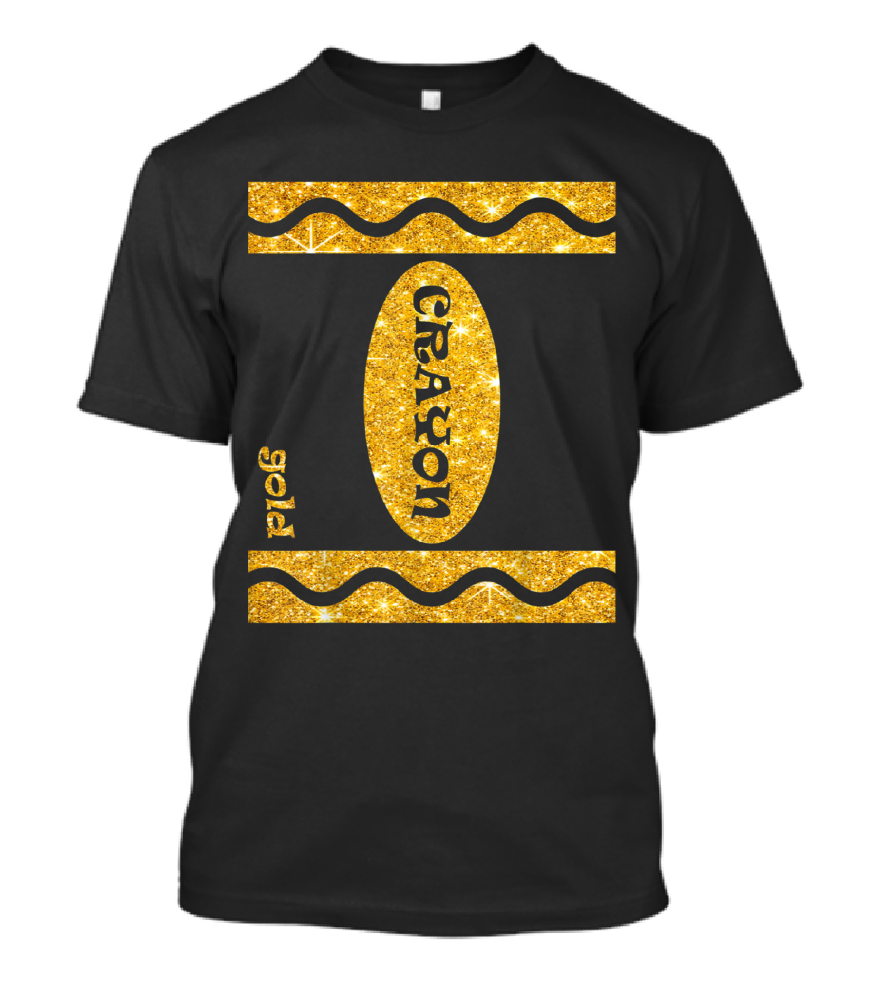 Gold Crayon Box Team Couple Kids Halloween T-Shirt