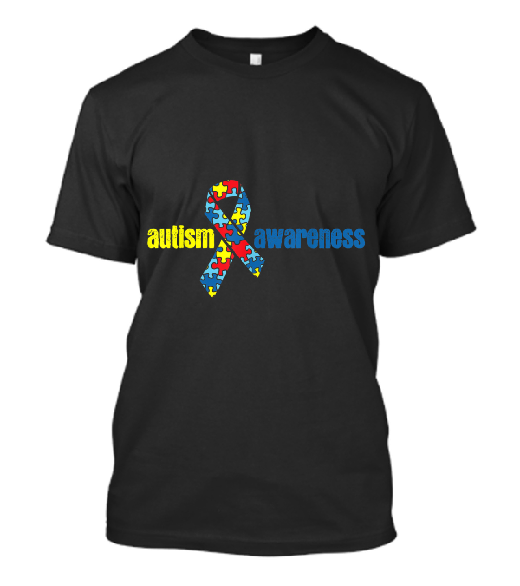 Autism Awareness Ribbon Puzzle Piece T-Shirt