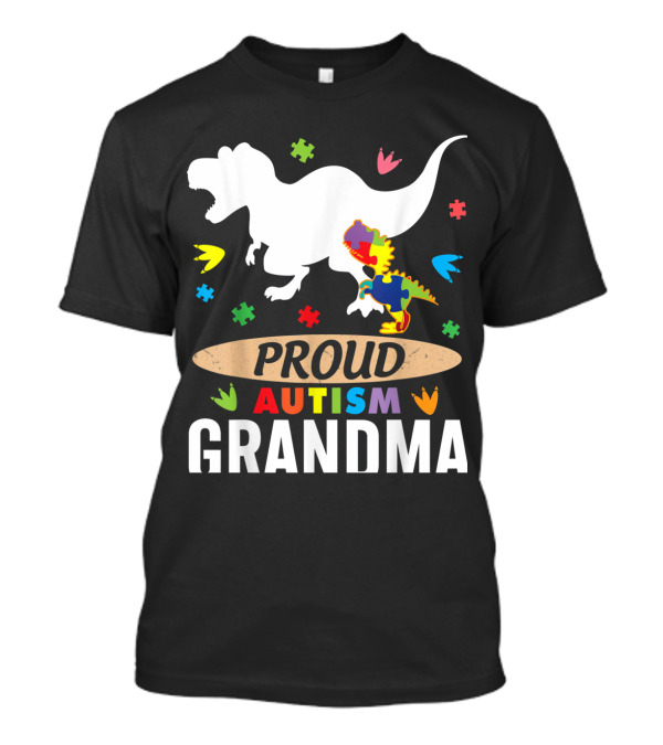 Proud Autism Grandma Big Dinosaur Rex Autism Child T-Shirt