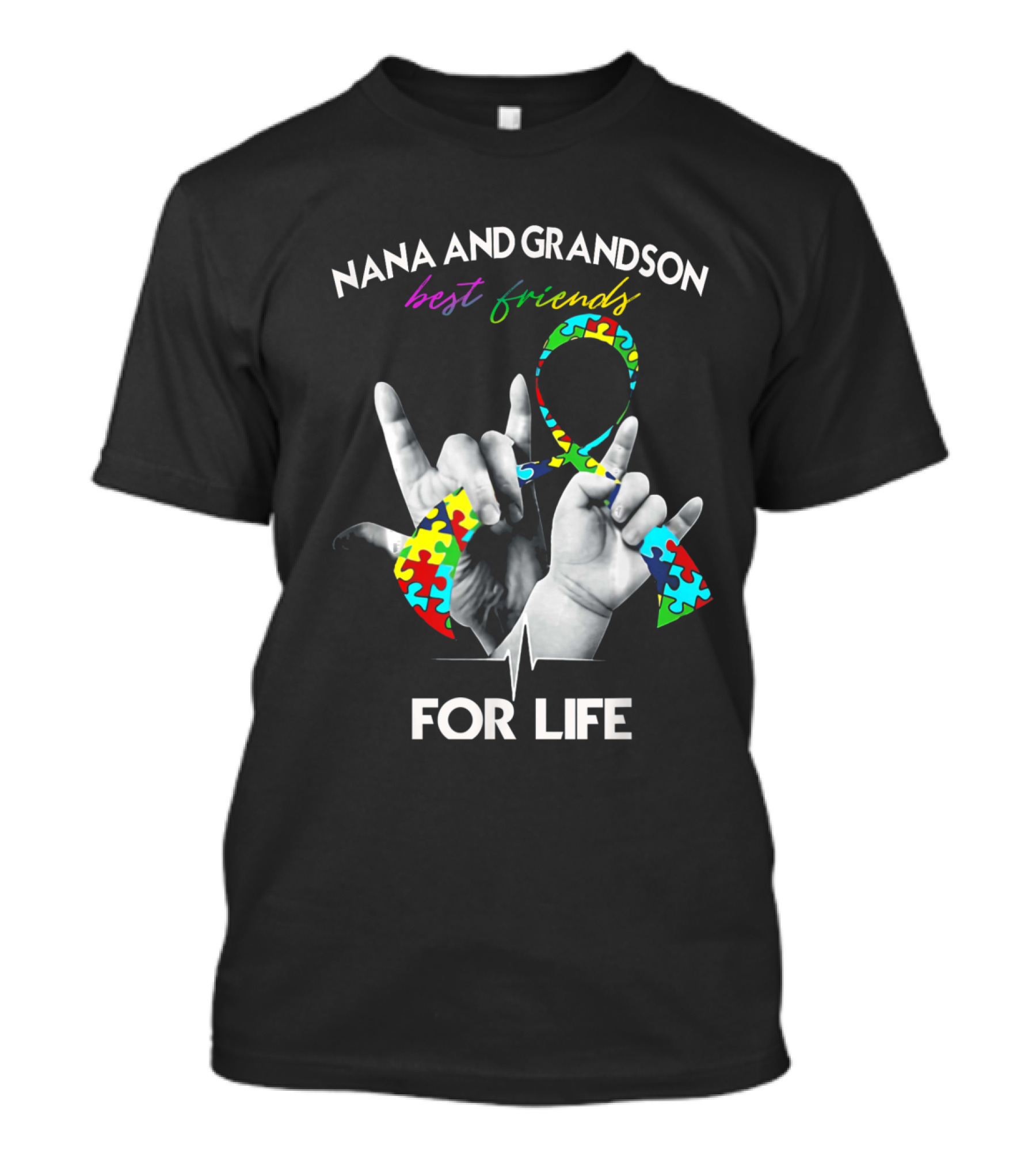 Nana And Grandson Best Friends Autism Awareness For Life T-Shirt