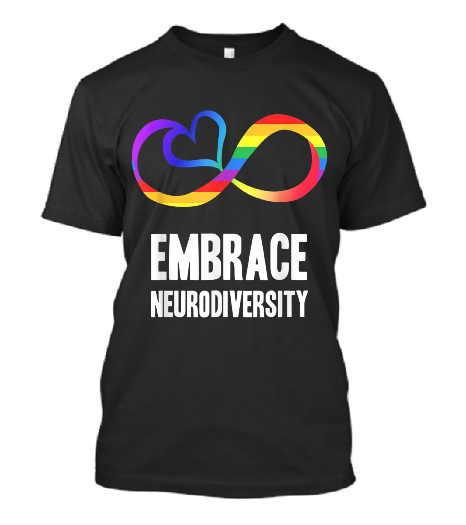 Embrace Neurodiversity Infinity Heart Autism Awareness T-Shirt