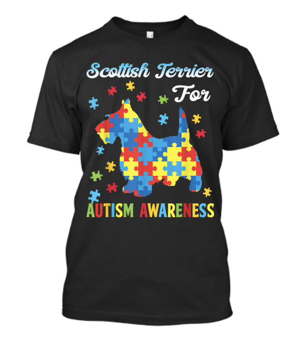 Scottish Terrier For Autism Awareness Puzzle T-Shirt