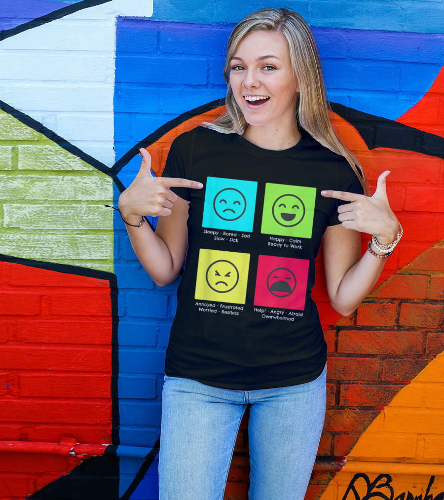 Self Regulation Mood Adults With Autism Sleepy Happy Annoyed Help Overwhelmed T-Shirt