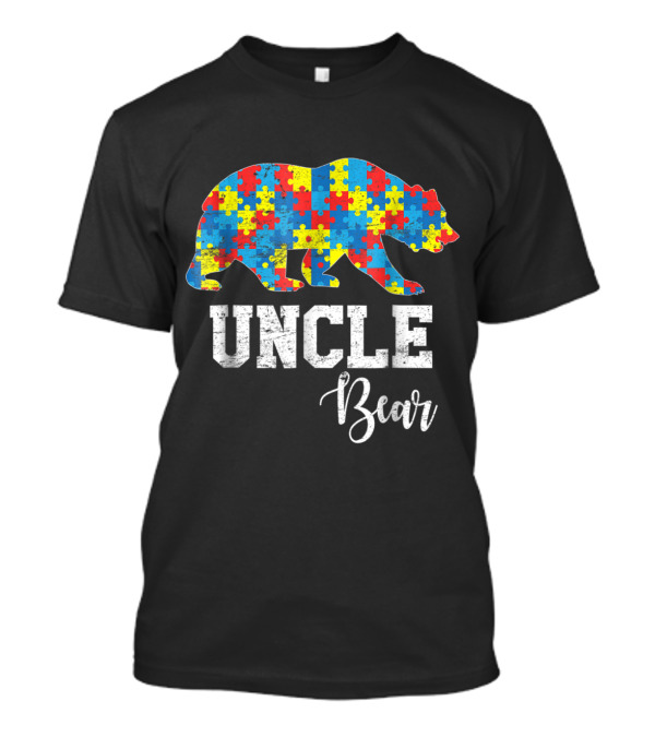 Uncle Bear Autism Awareness Puzzle T-Shirt