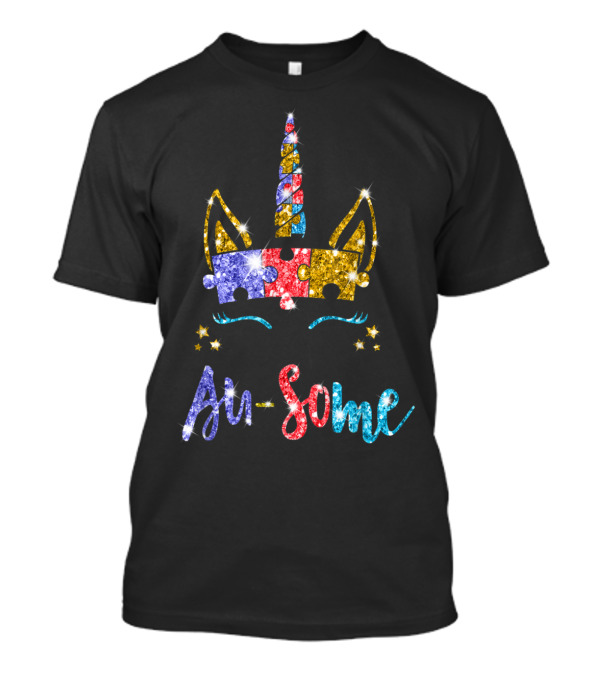 Au-Some Unicorn Autism Awareness Girl Kid Toddler T-Shirt