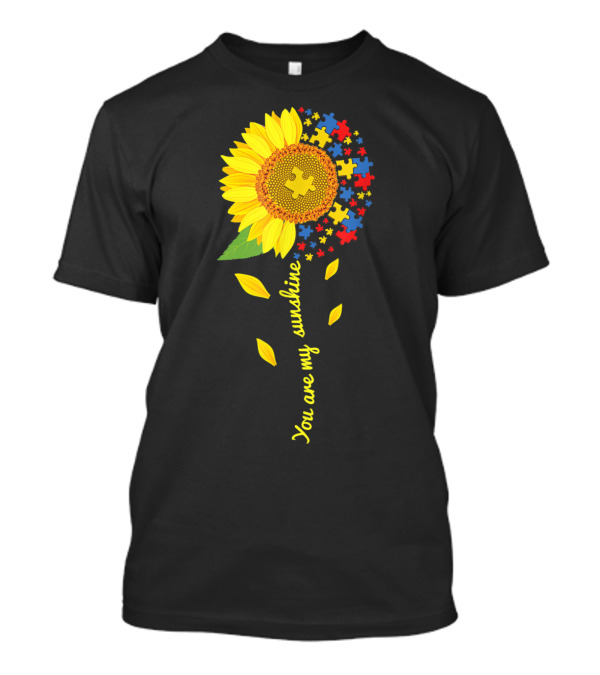 You Are My Sunshine Sunflower Puzzle Autism Awareness T-Shirt