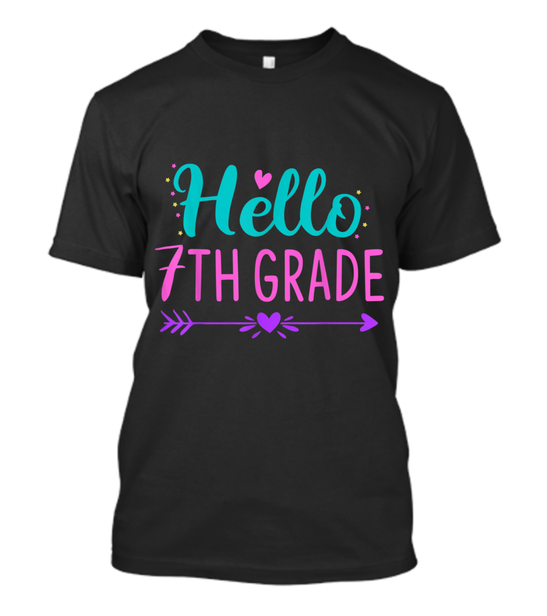 Hello 7th Grade Cute Back To School T-Shirt