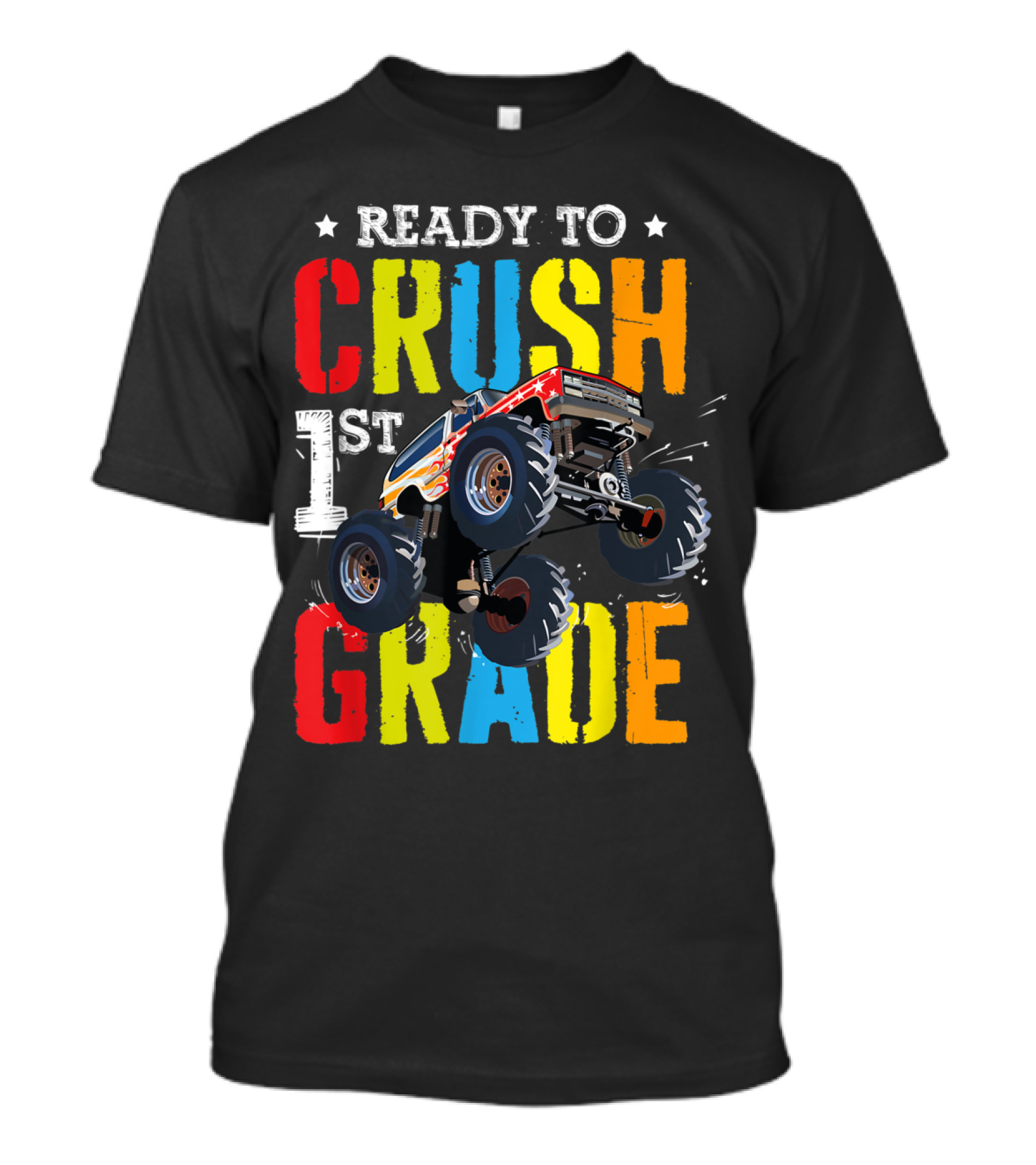 Ready To Crush 1st Grade Monster Truck Boys Back To School T-Shirt