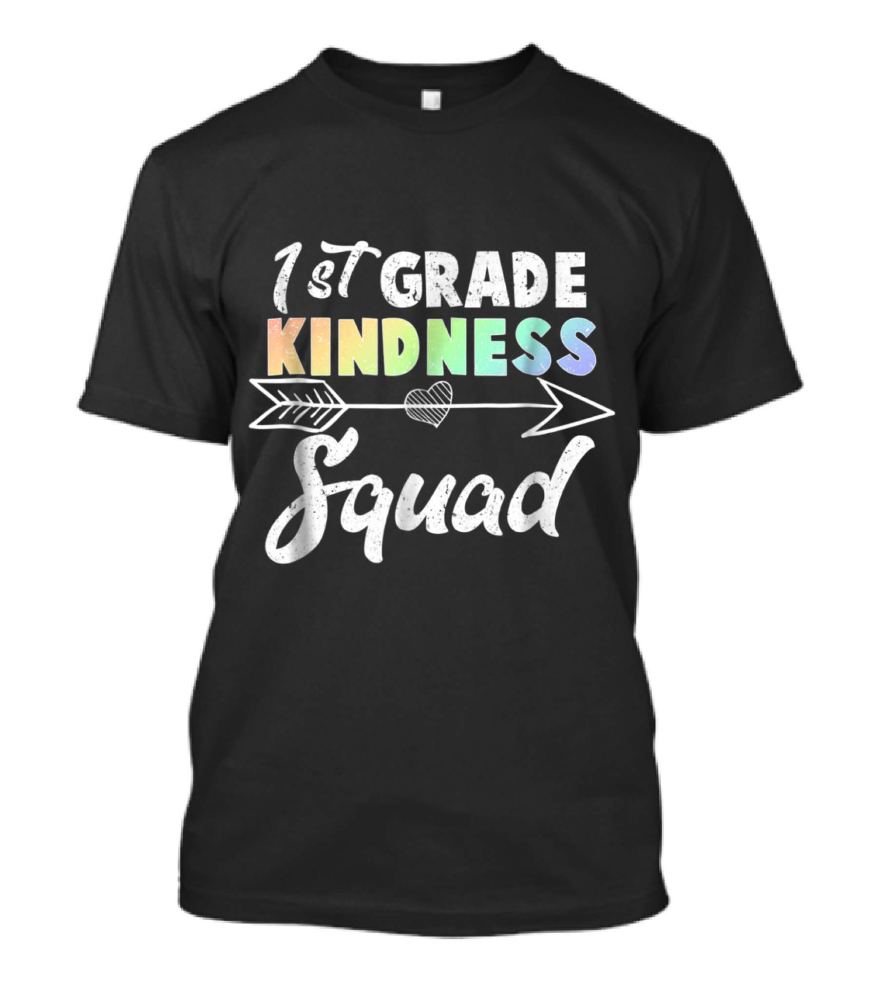 1st Grade Kindness Squad Rainbow Arrow Heart T-Shirt