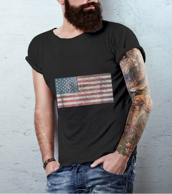 American Flag With Eagle USA T-Shirt