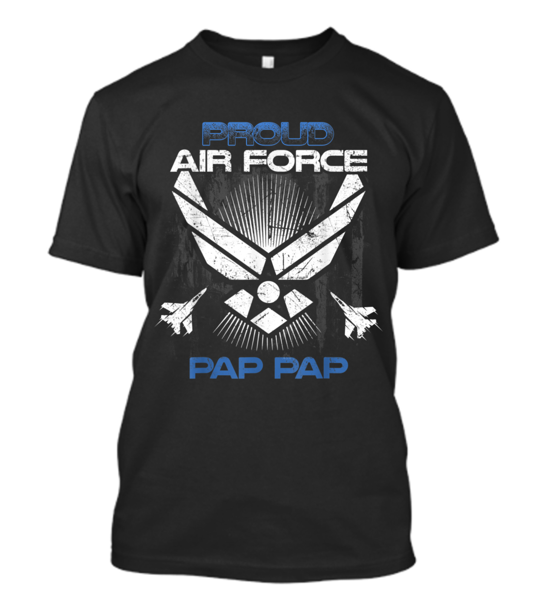 Proud Air Force Pap Pap Veterans Day Airmen Emblem Fighter Jets T-Shirt