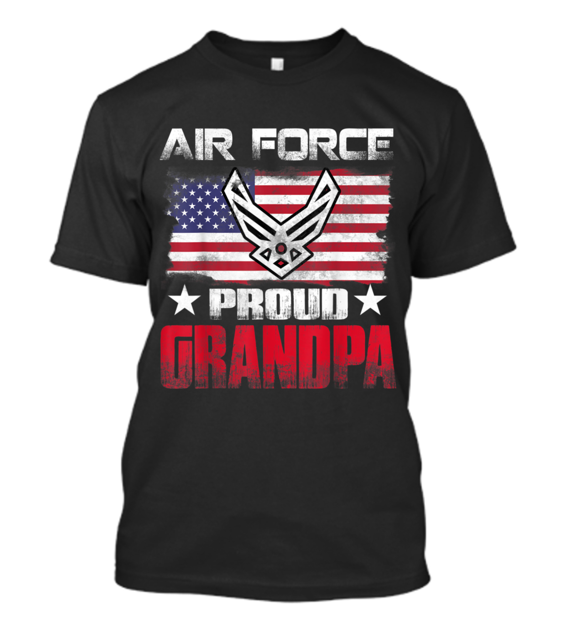 Air Force Proud Grandpa US Flag Veteran T-Shirt