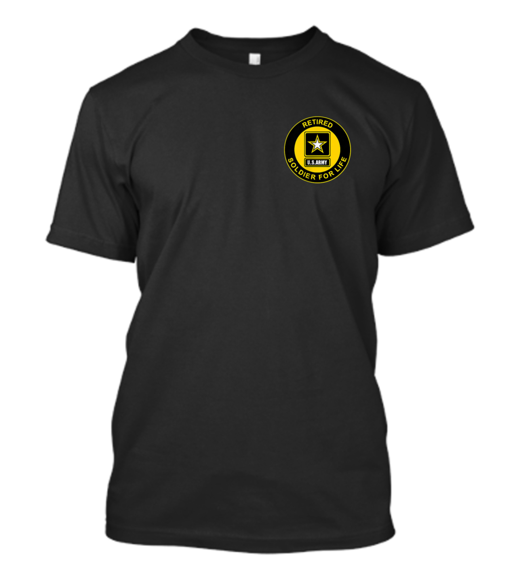 Retired U.S. Army Soldier For Life Veteran Star Emblem T-Shirt
