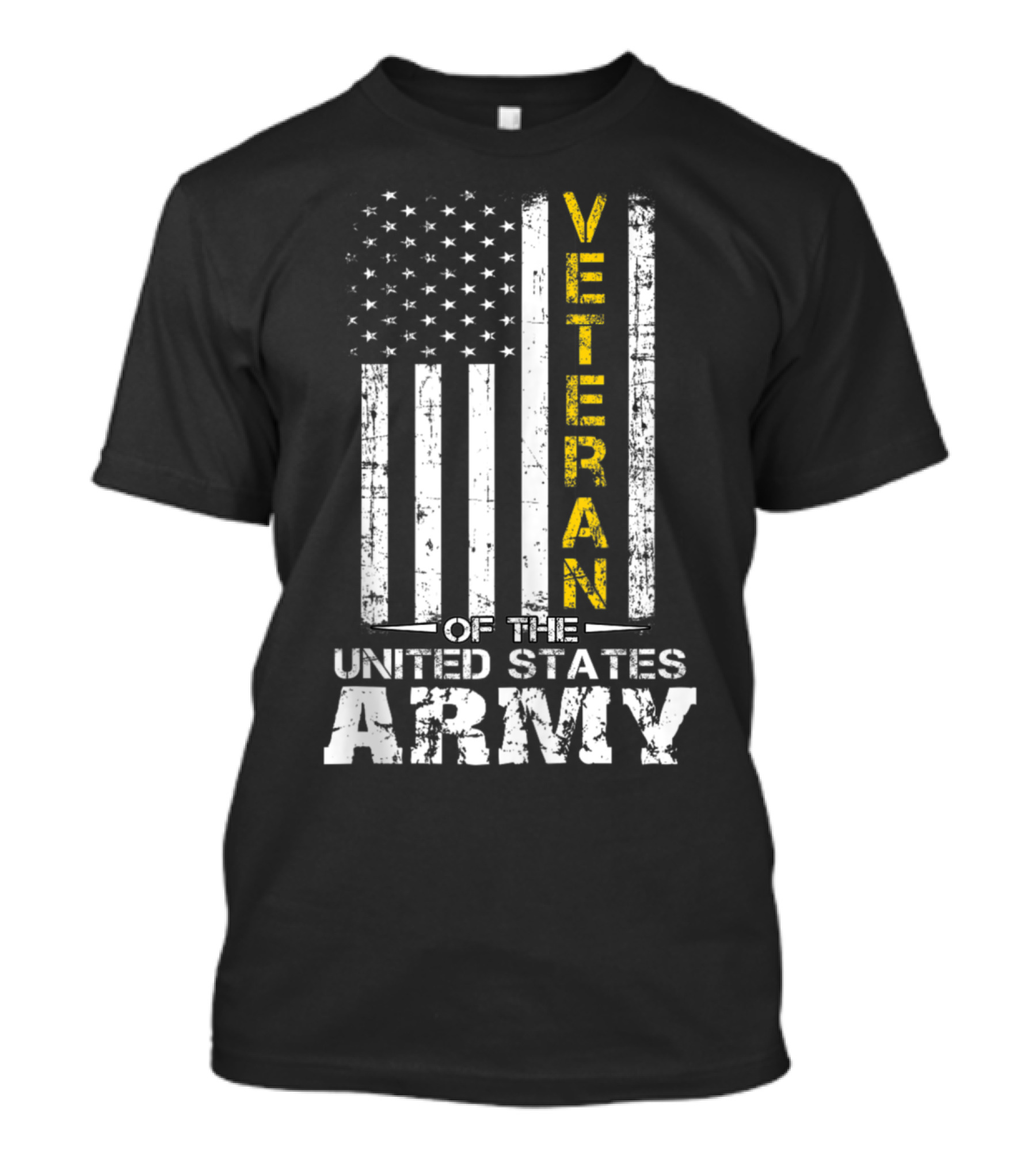 Veteran Of The United States Army Veteran Flag Gold T-Shirt