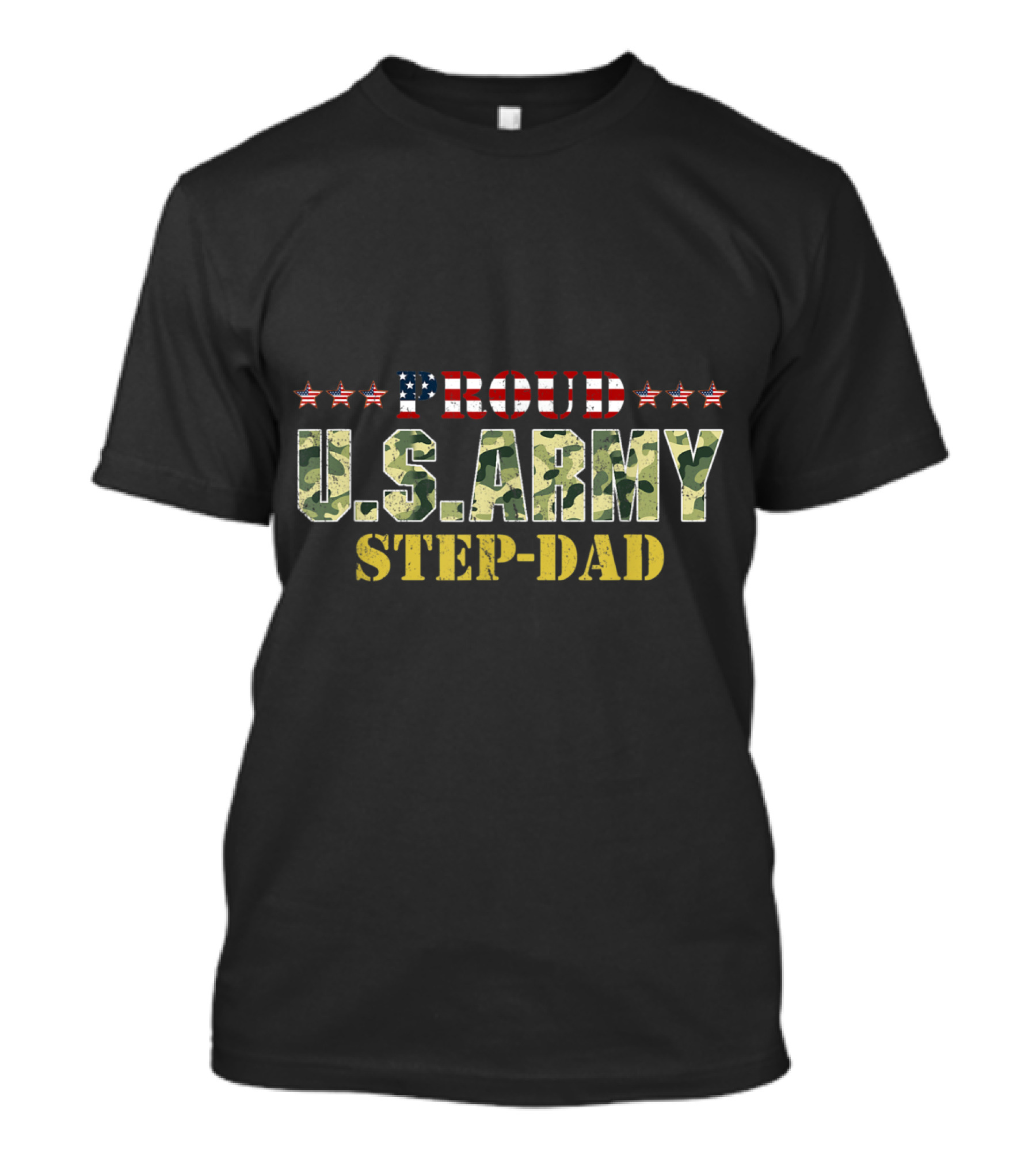 Proud U.S. Army Step-Dad Vintage Veteran T-Shirt