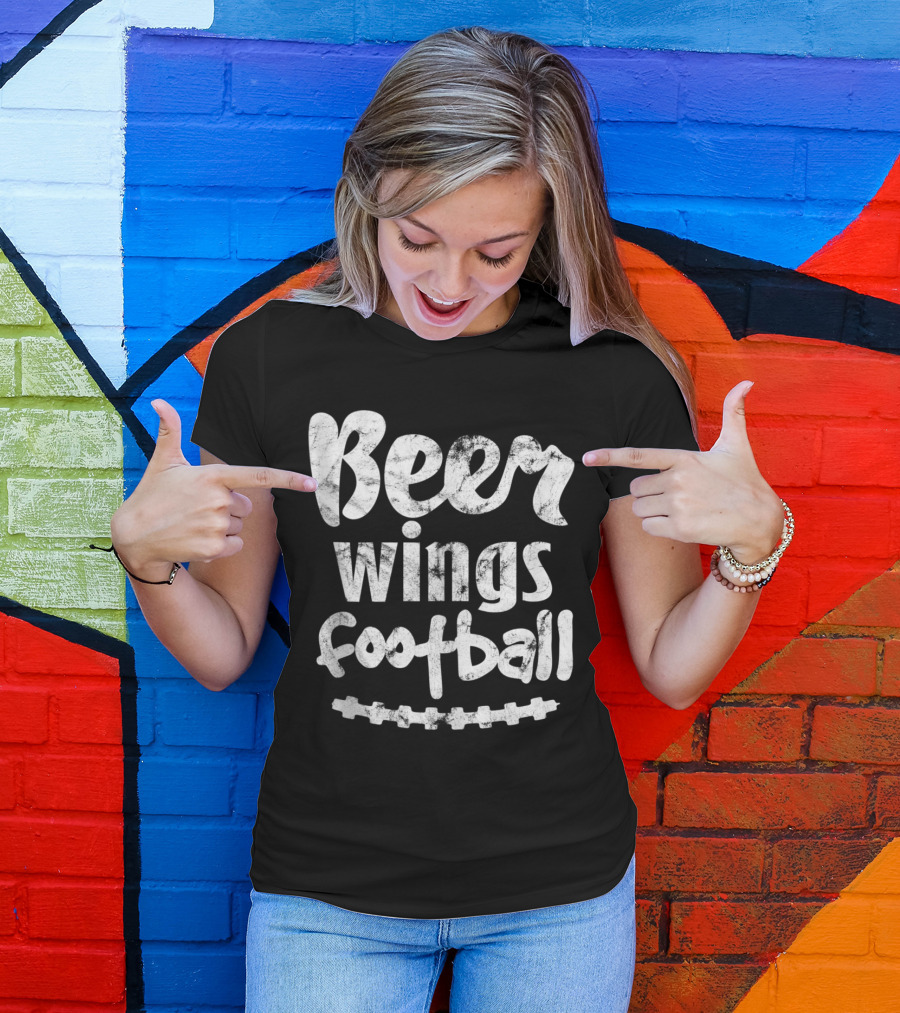 Beer Wings Football Game Day Essentials T-Shirt