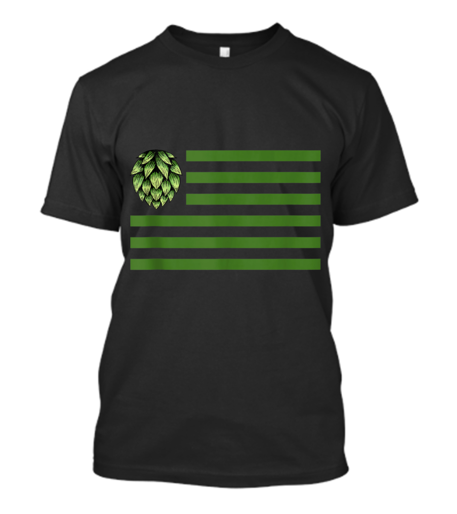 Green Hop Flag Craft Beer Enthusiast Tank Top For Beer Lovers T-Shirt