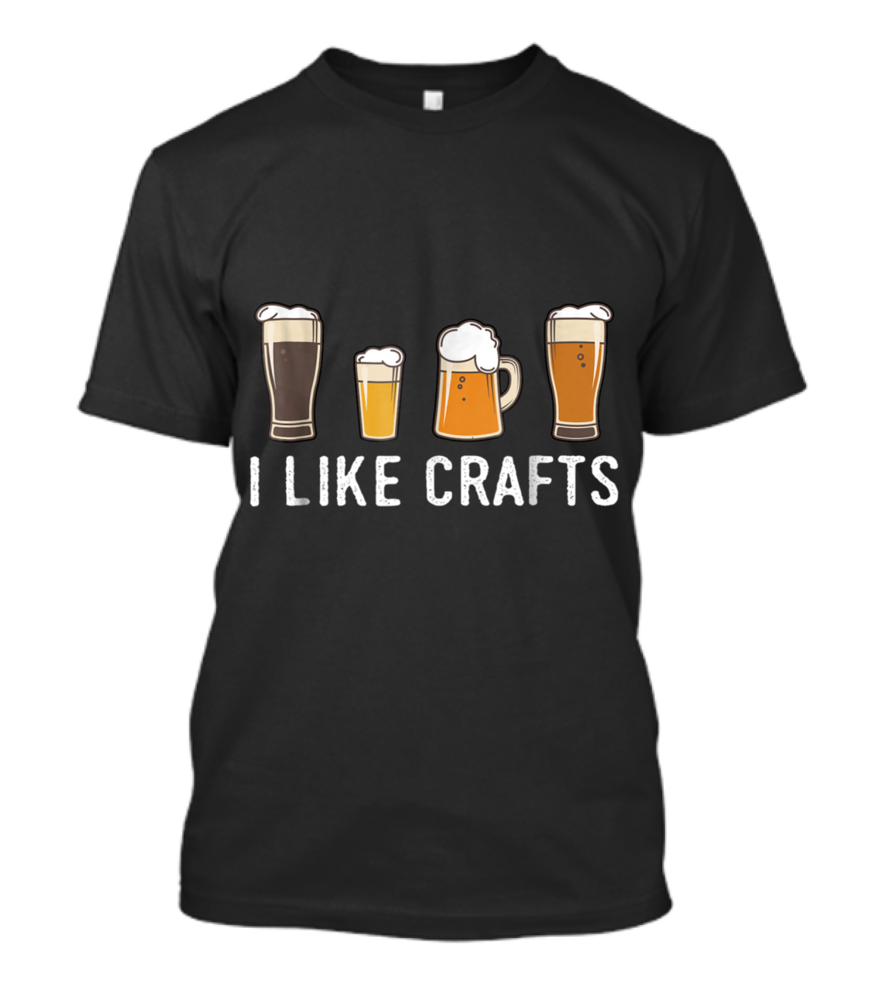I Like Crafts Beer Varieties With Four Glass Styles T-Shirt