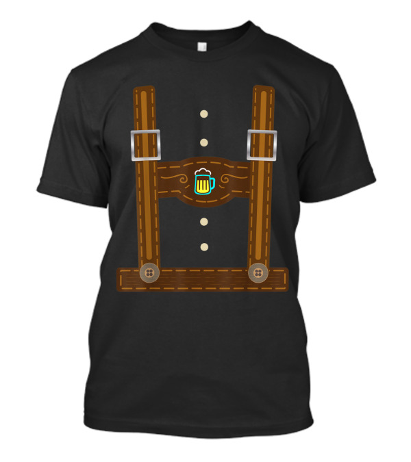 Lederhosen Costume Oktoberfest Men German Beer Fest Iconic Bavarian Style Beer Mug T-Shirt