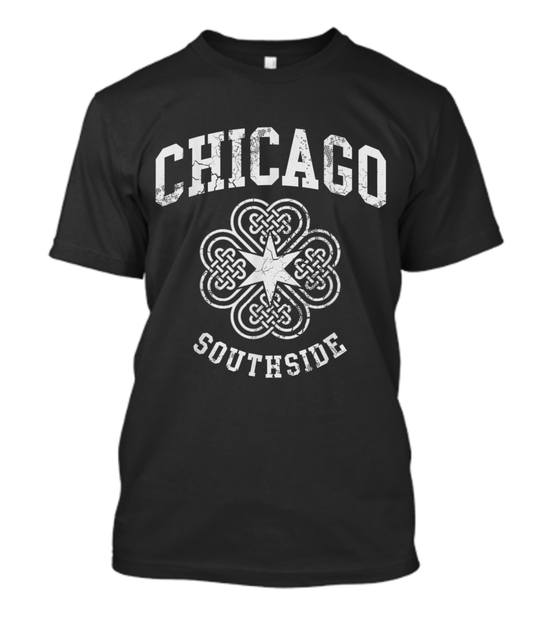 Chicago Southside Irish St Patricks Day Celebration With Celtic Knot Star T-Shirt
