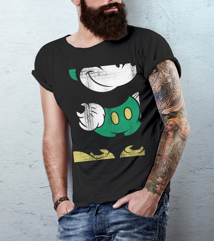 Disney Classic Mickey Mouse Green Shorts T-Shirt