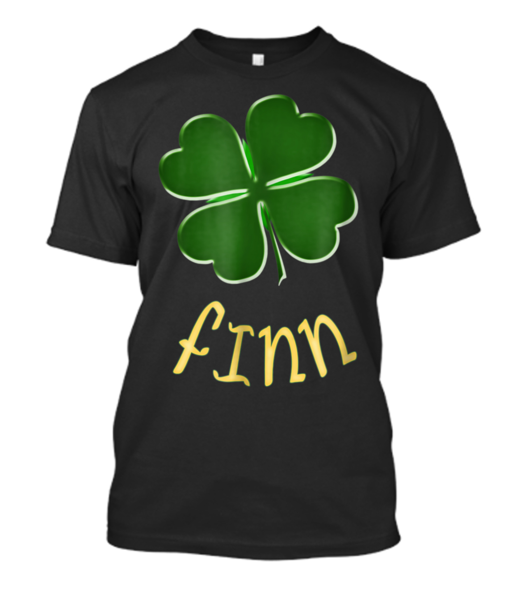 Finn Irish Name Four-Leaf Clover St Patrick's Day T-Shirt